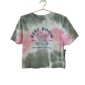 REEF Hurricane Tie Dye Cropped Tee Size L